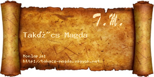 Takács Magda névjegykártya
