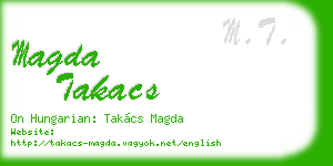 magda takacs business card